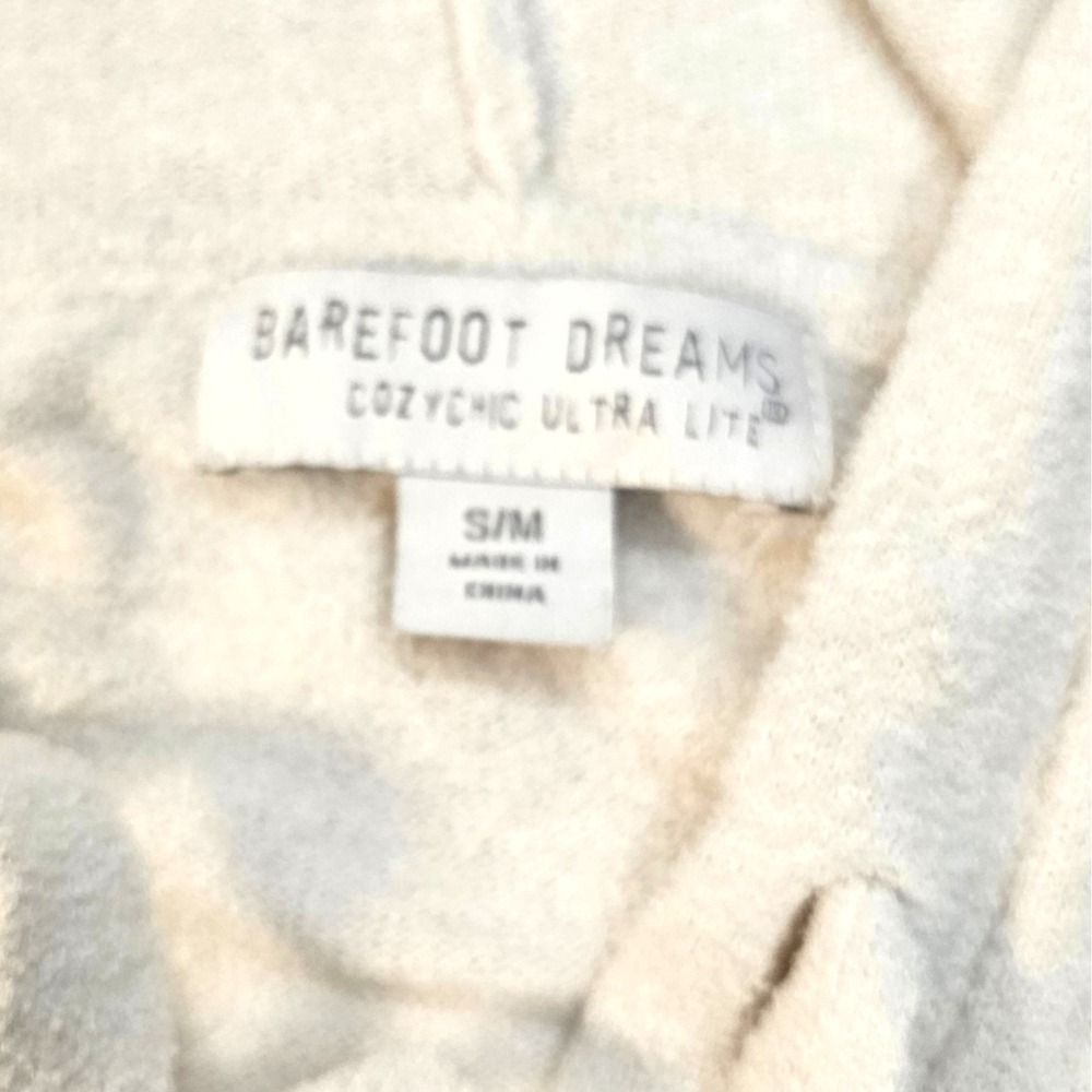 Barefoot Dreams CozyChic Ultra Lite Short Sleeve S/M Zip Up Hoodie Oversized - Picture 3 of 6